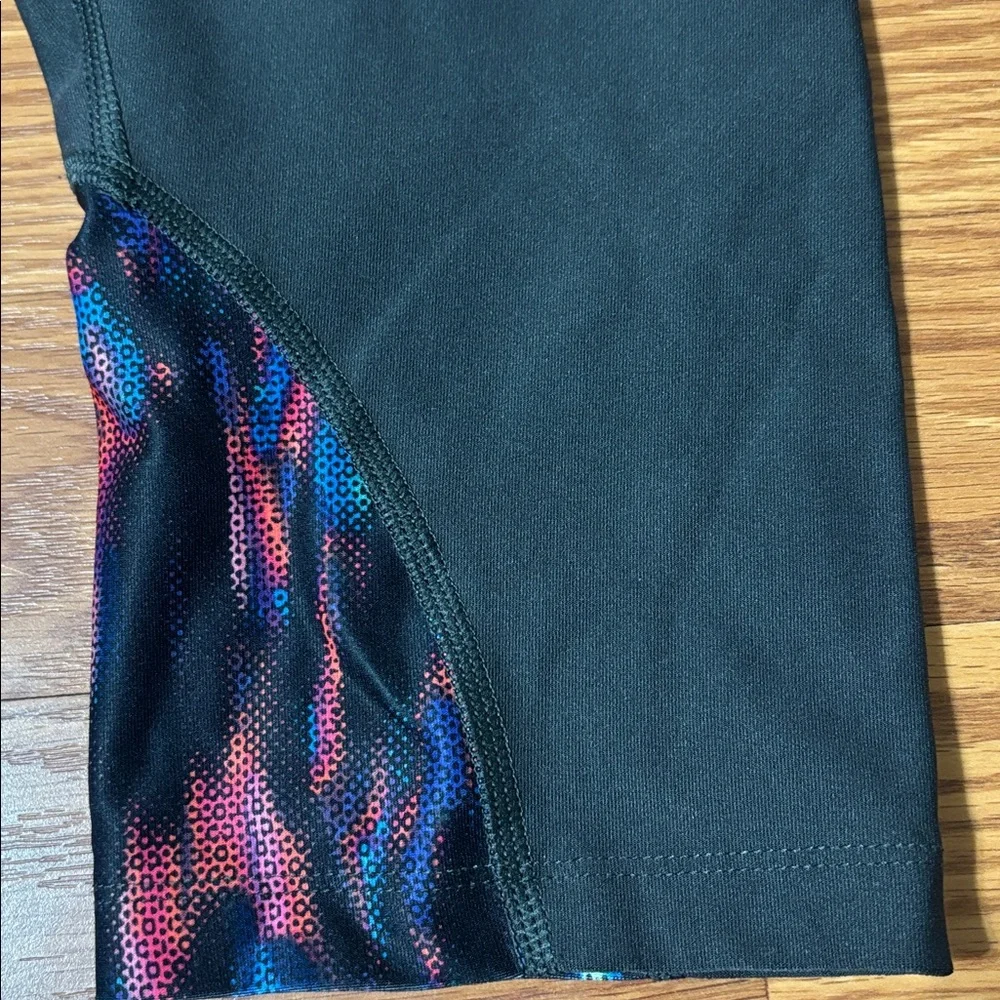 Nike Black Leggings with Blue and Pink Accents